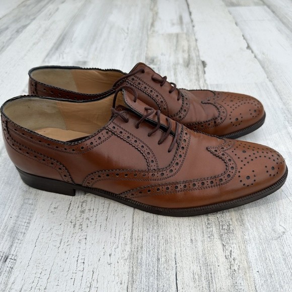 Salvatore Ferragamo Firenze Oxford Brogue Dress Shoes Men\'s 11B English Tan main image 13